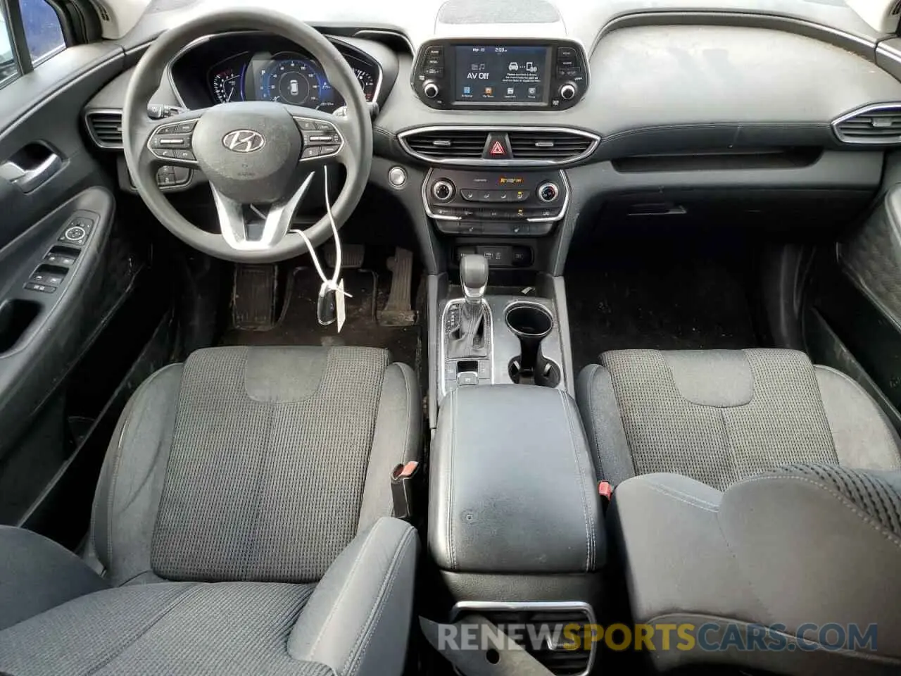 8 fotografías del automóvil dañado 5NMS3CAD3KH008163 HYUNDAI SANTA FE 2019