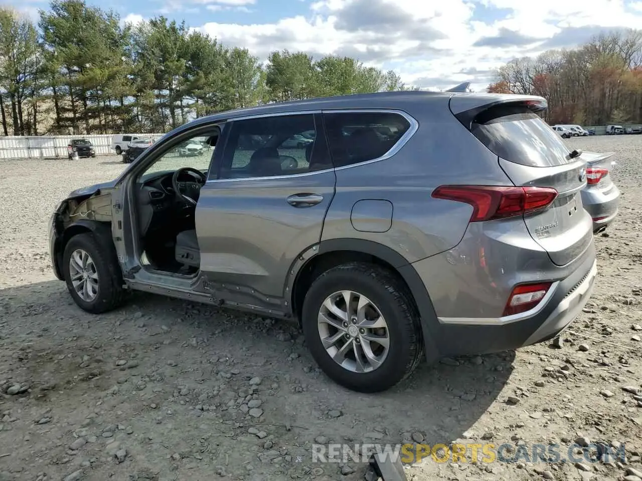 2 fotografías del automóvil dañado 5NMS3CAD3KH136001 HYUNDAI SANTA FE 2019