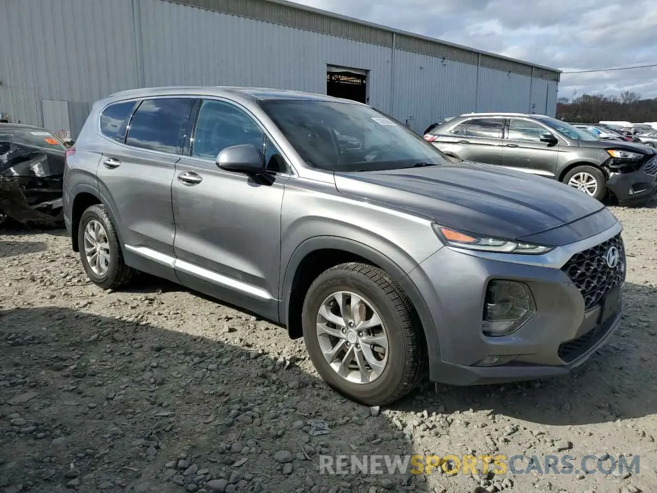 4 fotografías del automóvil dañado 5NMS3CAD3KH136001 HYUNDAI SANTA FE 2019