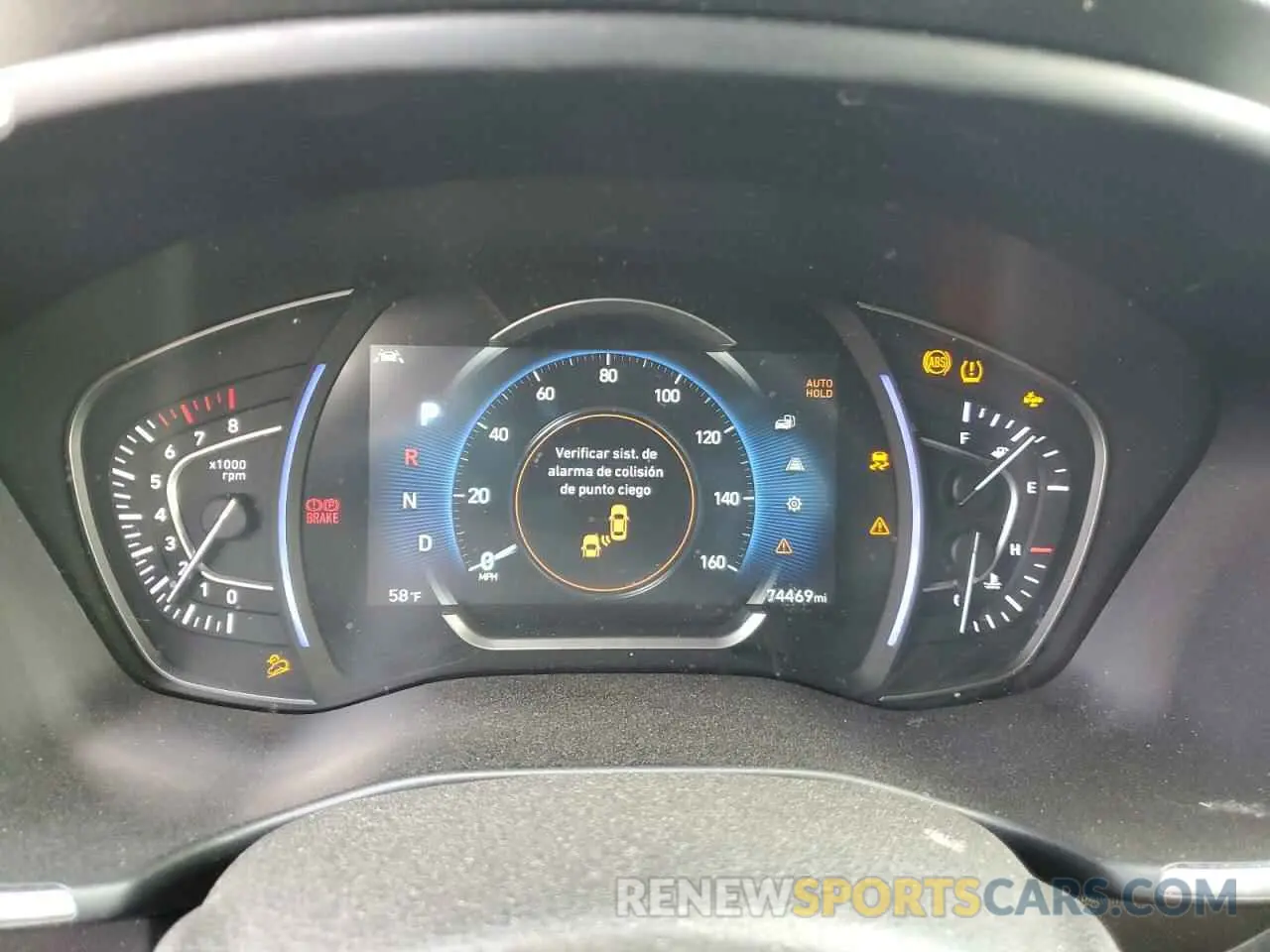 9 fotografías del automóvil dañado 5NMS3CAD3KH136001 HYUNDAI SANTA FE 2019