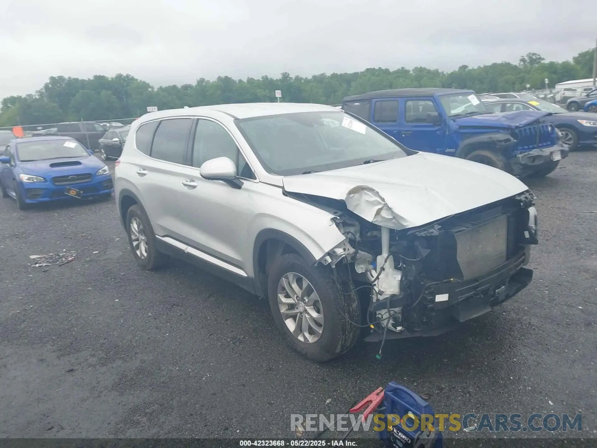 1 fotografías del automóvil dañado 5NMS3CAD3KH136340 HYUNDAI SANTA FE 2019
