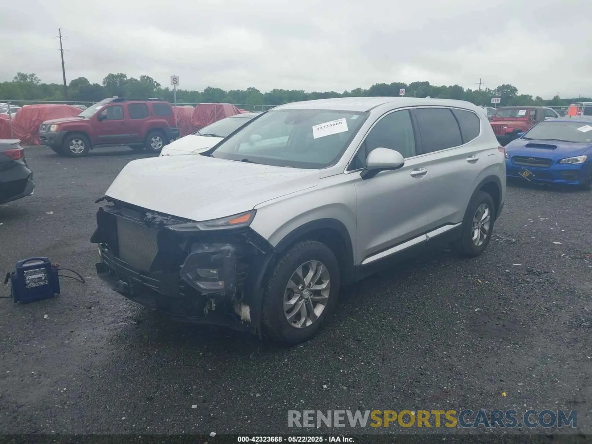 2 fotografías del automóvil dañado 5NMS3CAD3KH136340 HYUNDAI SANTA FE 2019