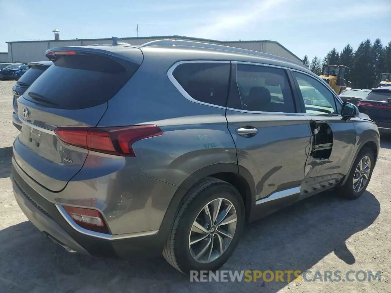 3 fotografías del automóvil dañado 5NMS3CAD4KH050471 HYUNDAI SANTA FE 2019
