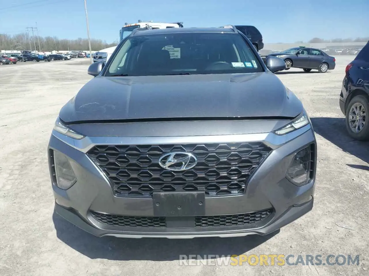 5 fotografías del automóvil dañado 5NMS3CAD4KH050471 HYUNDAI SANTA FE 2019