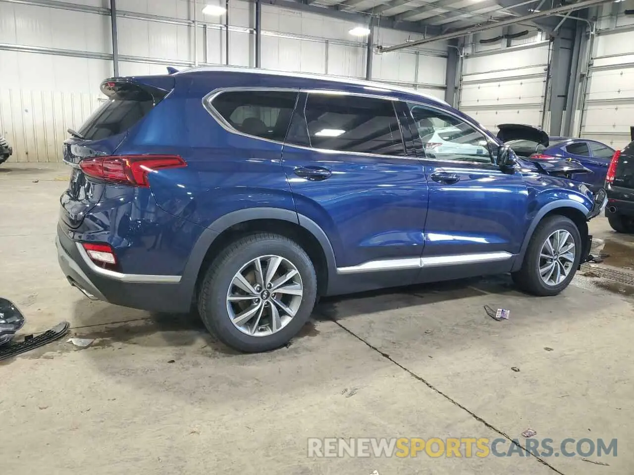 3 fotografías del automóvil dañado 5NMS3CAD4KH076391 HYUNDAI SANTA FE 2019