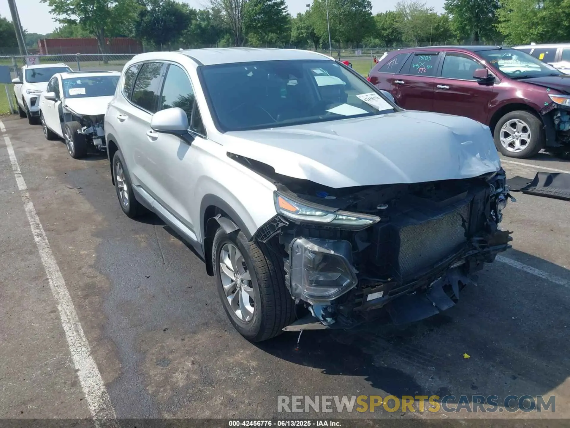 1 fotografías del automóvil dañado 5NMS3CAD4KH095474 HYUNDAI SANTA FE 2019
