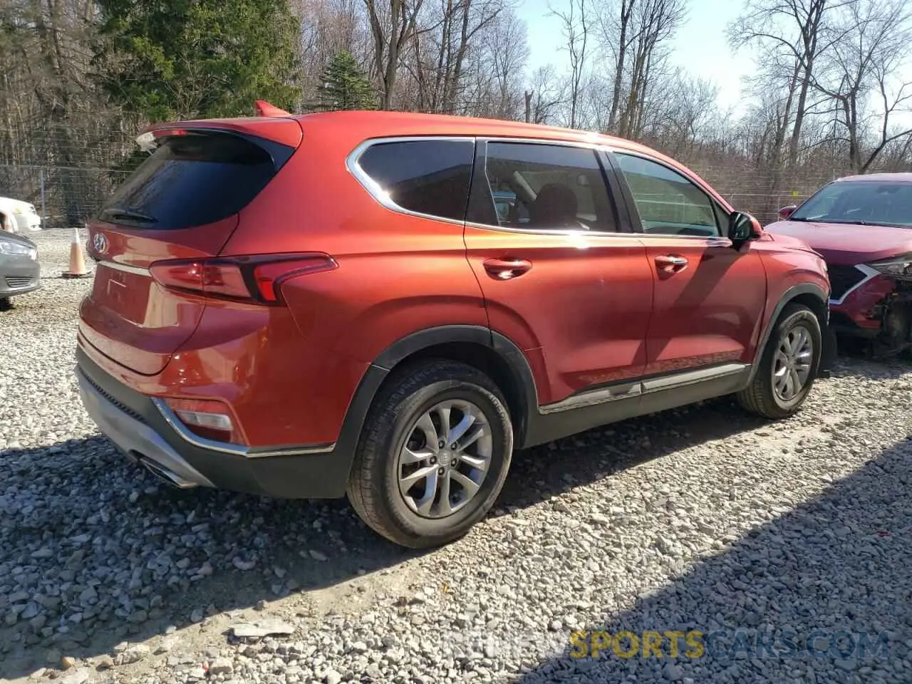 3 fotografías del automóvil dañado 5NMS3CAD5KH029130 HYUNDAI SANTA FE 2019