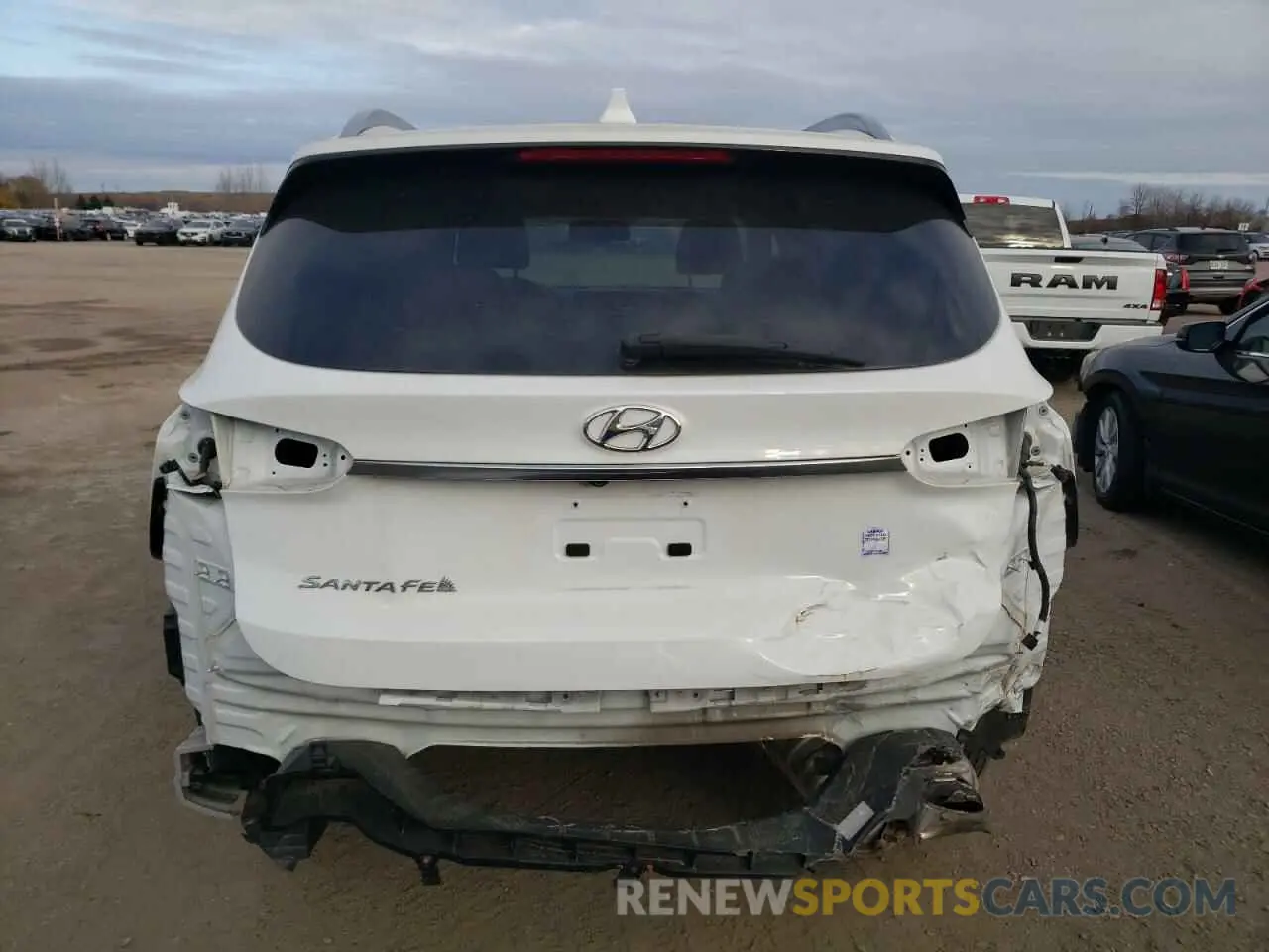 6 fotografías del automóvil dañado 5NMS3CAD8KH005047 HYUNDAI SANTA FE 2019