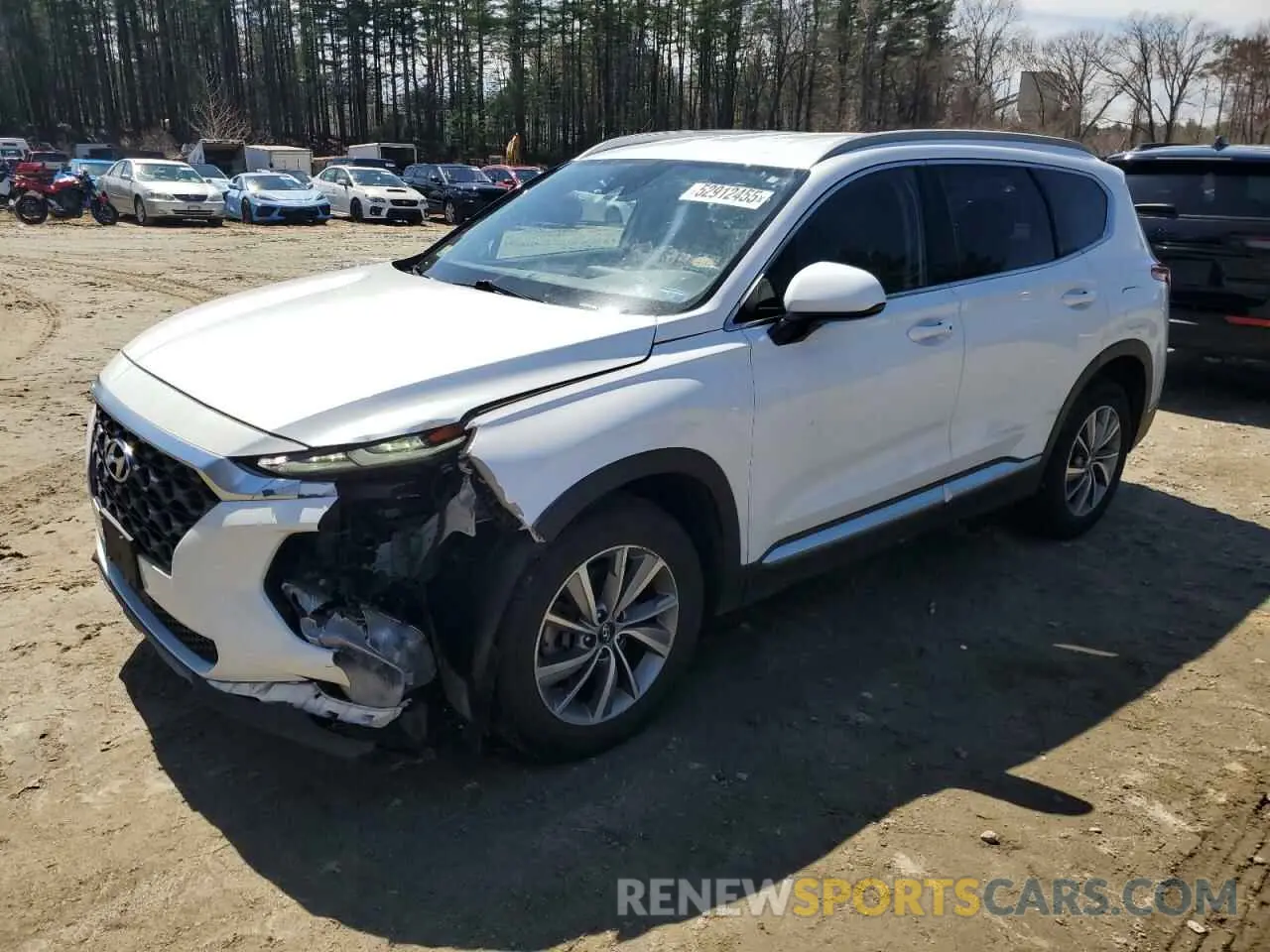1 fotografías del automóvil dañado 5NMS3CAD8KH028862 HYUNDAI SANTA FE 2019