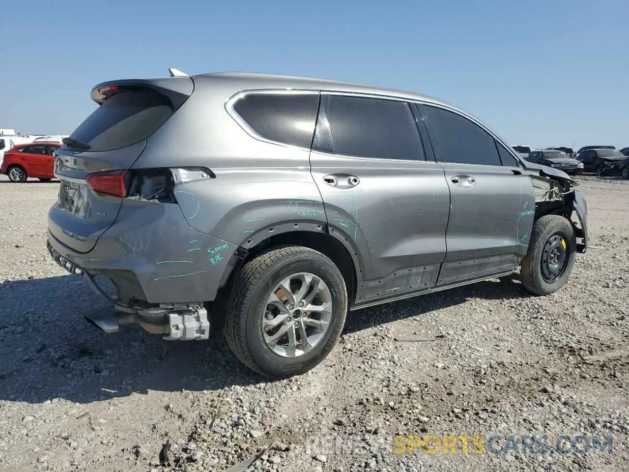 3 fotografías del automóvil dañado 5NMS3CADXKH073317 HYUNDAI SANTA FE 2019