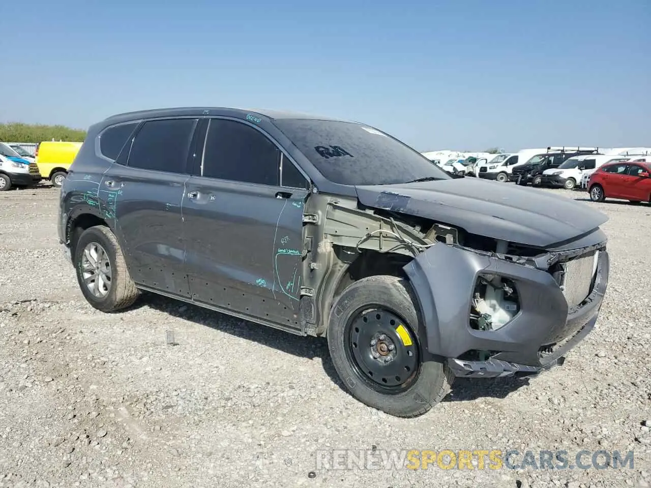 4 fotografías del automóvil dañado 5NMS3CADXKH073317 HYUNDAI SANTA FE 2019