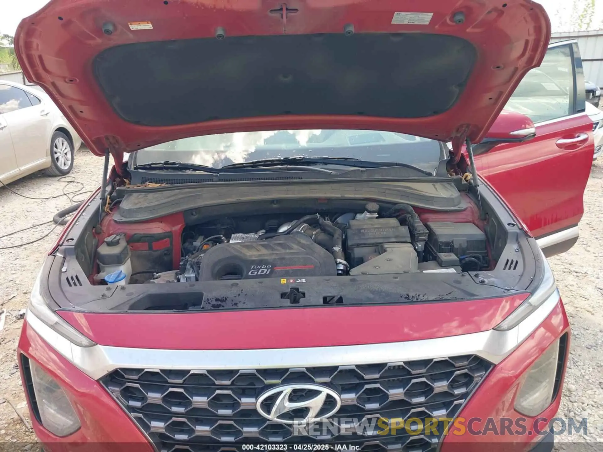 10 fotografías del automóvil dañado 5NMS53AA0KH103926 HYUNDAI SANTA FE 2019