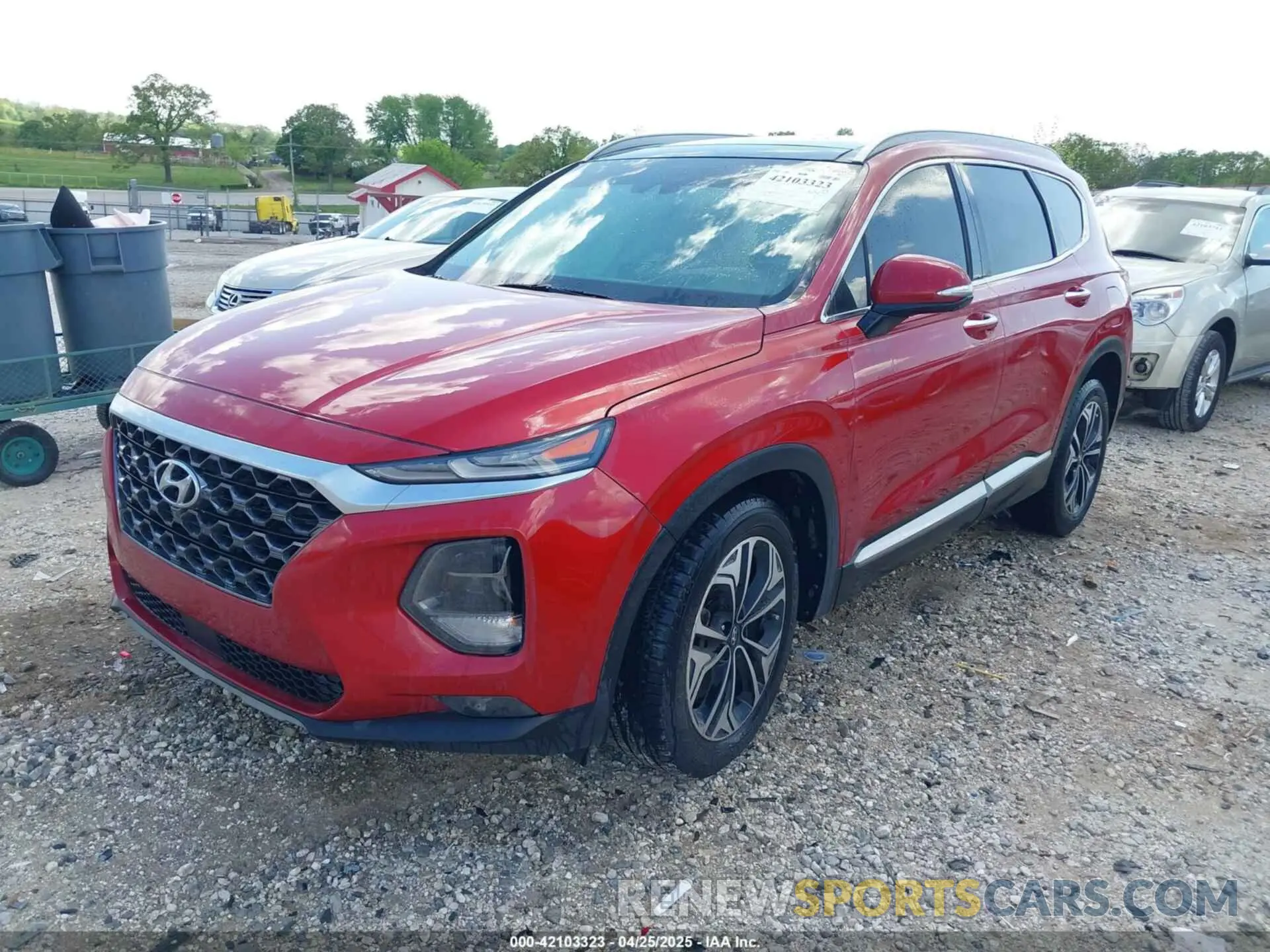 2 fotografías del automóvil dañado 5NMS53AA0KH103926 HYUNDAI SANTA FE 2019