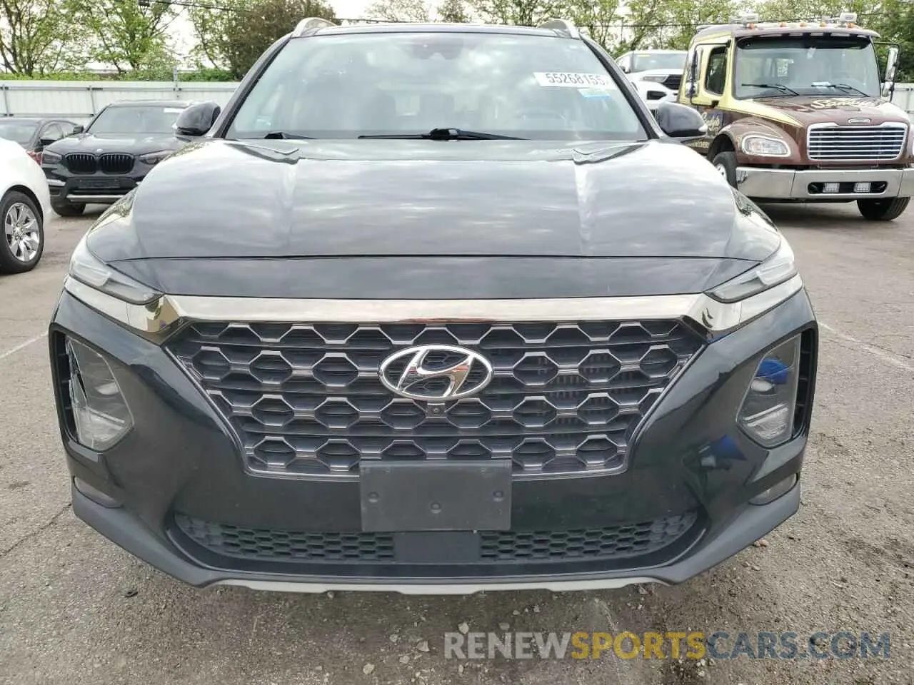 5 fotografías del automóvil dañado 5NMS53AA0KH111492 HYUNDAI SANTA FE 2019