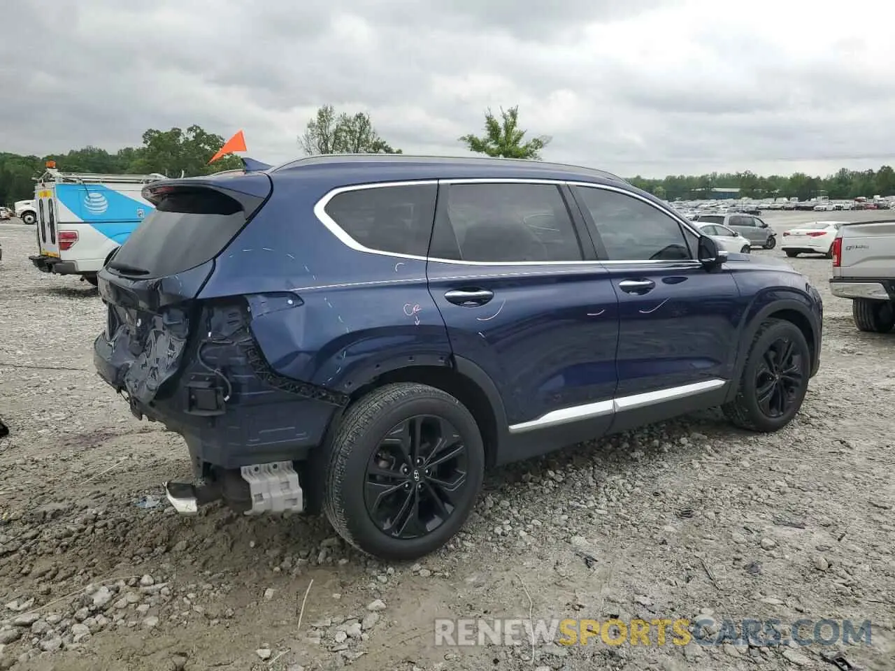 3 fotografías del automóvil dañado 5NMS53AA4KH013355 HYUNDAI SANTA FE 2019