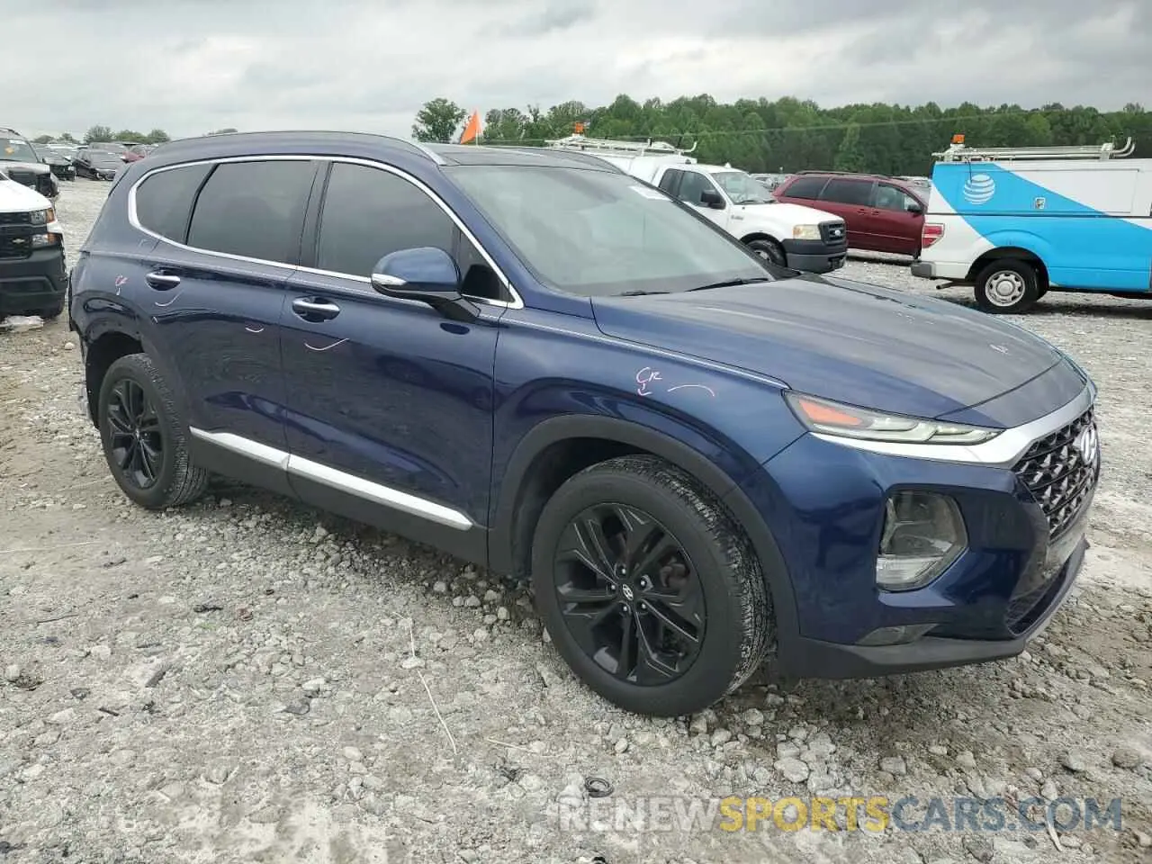 4 fotografías del automóvil dañado 5NMS53AA4KH013355 HYUNDAI SANTA FE 2019
