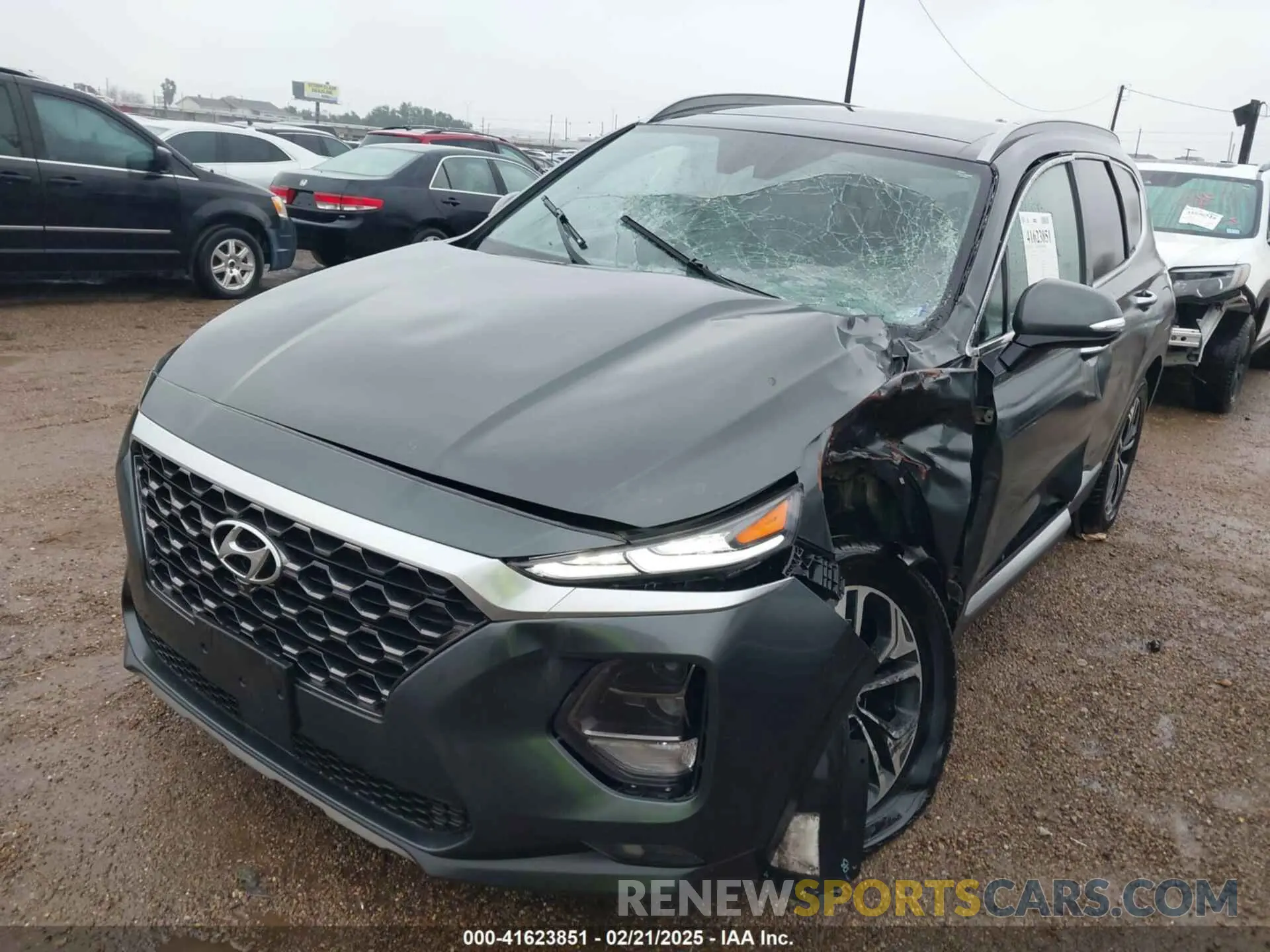 2 fotografías del automóvil dañado 5NMS53AA9KH055620 HYUNDAI SANTA FE 2019