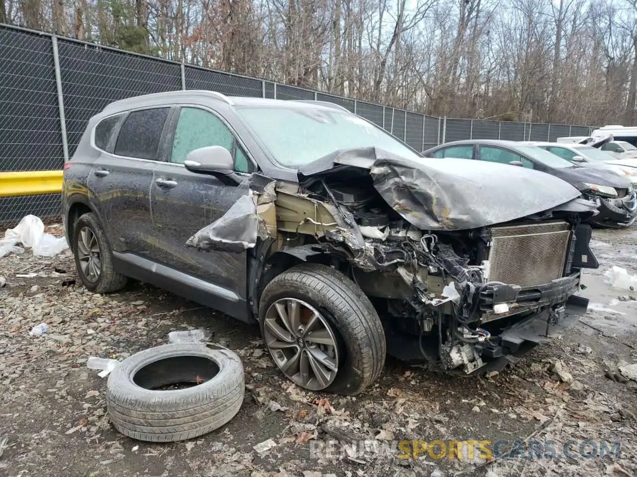 4 fotografías del automóvil dañado 5NMS53AD5KH003380 HYUNDAI SANTA FE 2019