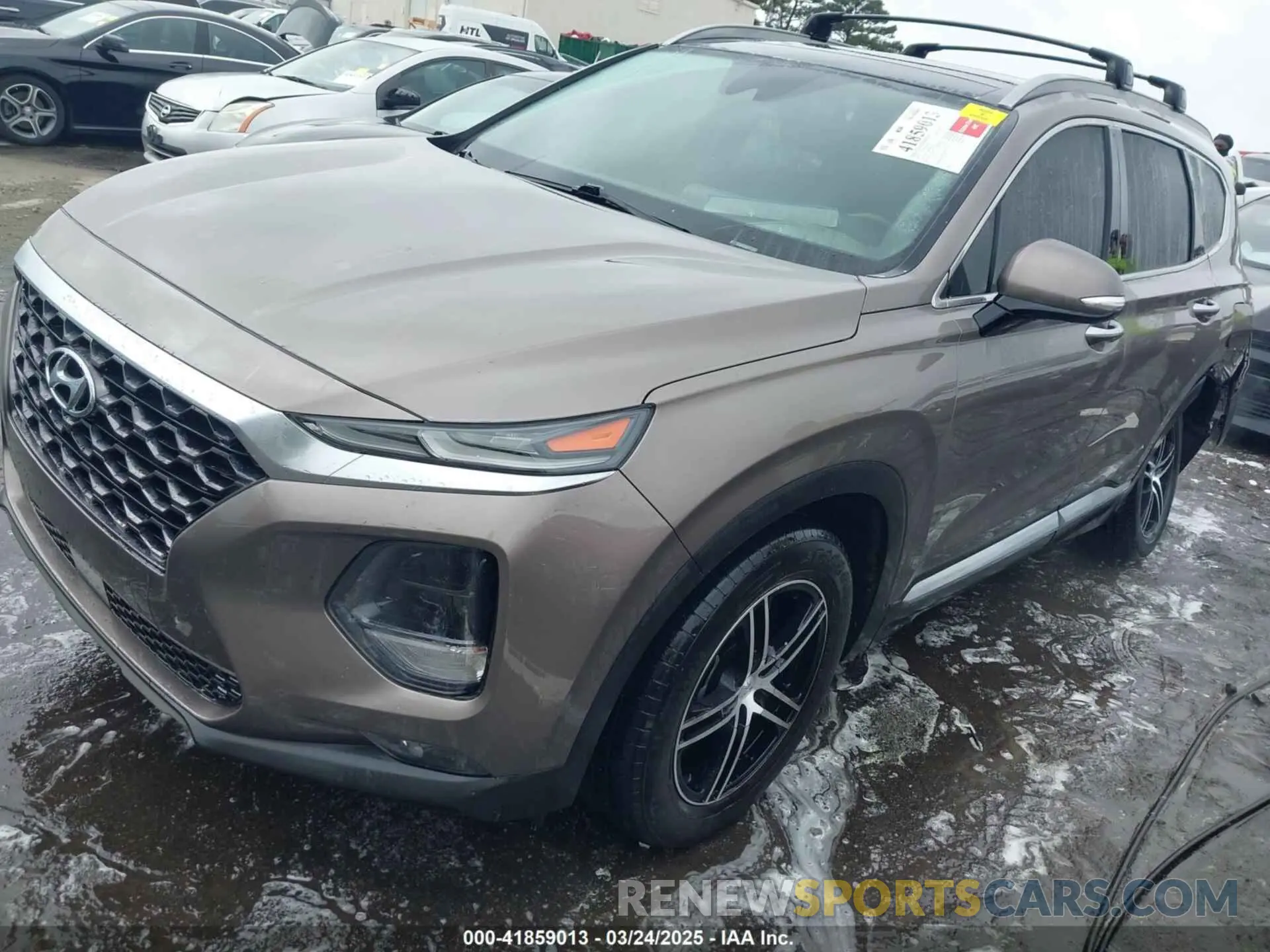 2 fotografías del automóvil dañado 5NMS53AD6KH003873 HYUNDAI SANTA FE 2019