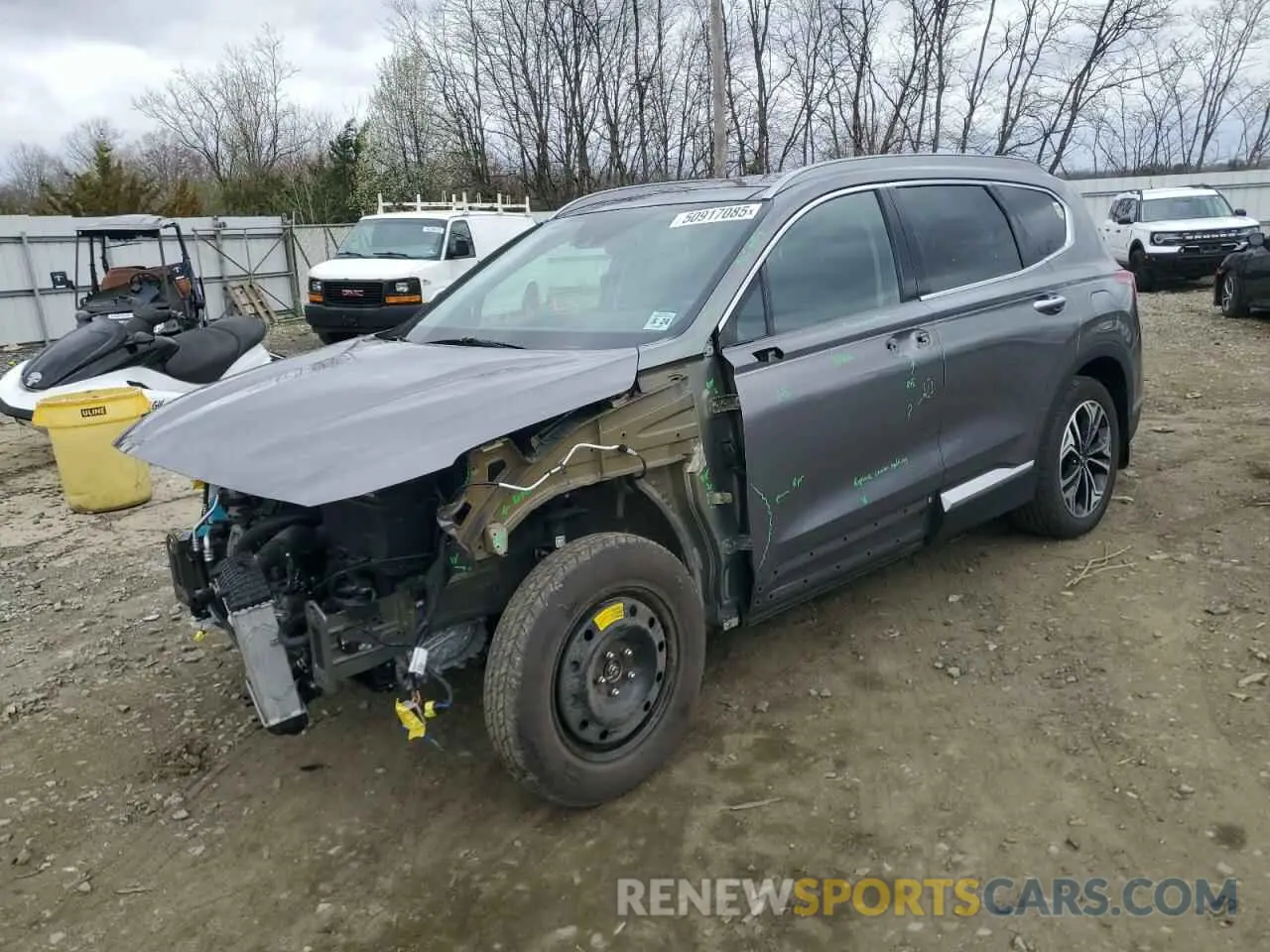 1 fotografías del automóvil dañado 5NMS5CAA1KH126034 HYUNDAI SANTA FE 2019