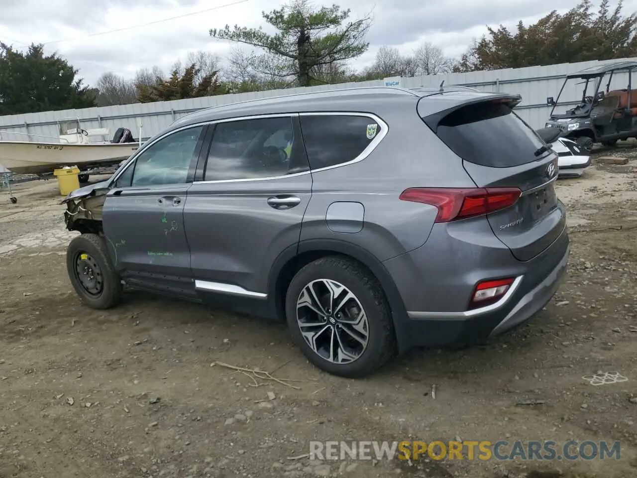 2 fotografías del automóvil dañado 5NMS5CAA1KH126034 HYUNDAI SANTA FE 2019