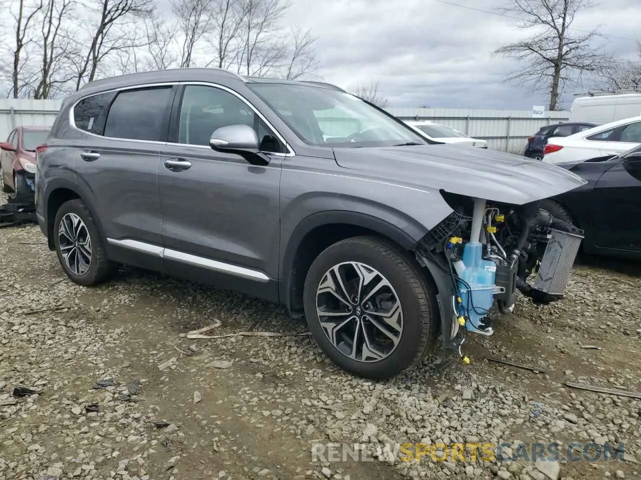 4 fotografías del automóvil dañado 5NMS5CAA1KH126034 HYUNDAI SANTA FE 2019