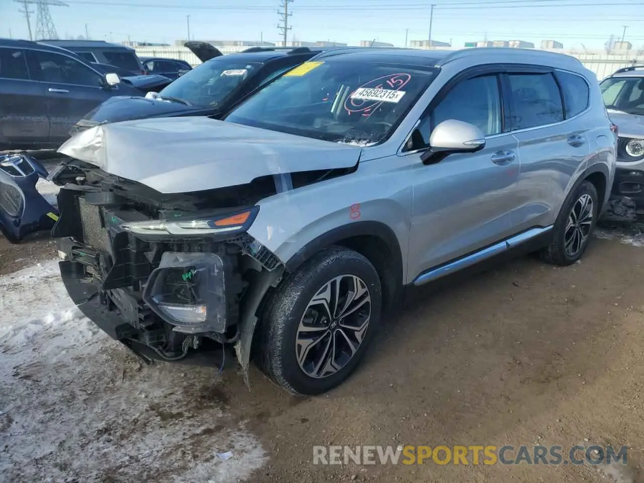 1 fotografías del automóvil dañado 5NMS5CAA2KH028243 HYUNDAI SANTA FE 2019