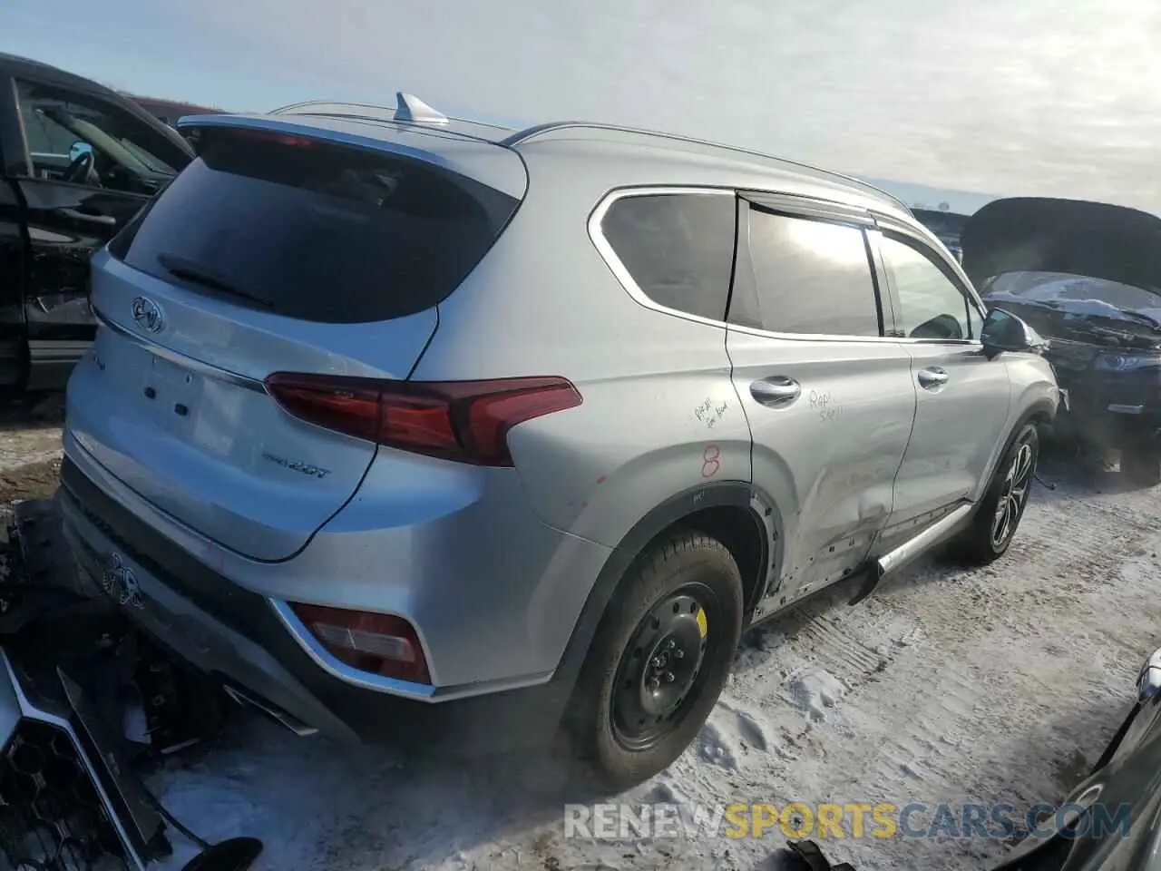 3 fotografías del automóvil dañado 5NMS5CAA2KH028243 HYUNDAI SANTA FE 2019