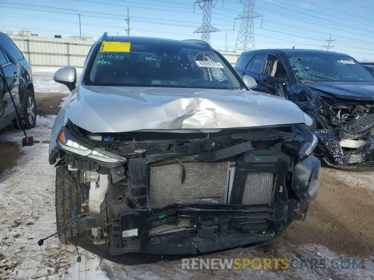 5 fotografías del automóvil dañado 5NMS5CAA2KH028243 HYUNDAI SANTA FE 2019