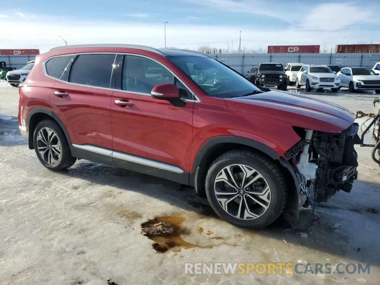 4 fotografías del automóvil dañado 5NMS5CAA8KH063336 HYUNDAI SANTA FE 2019
