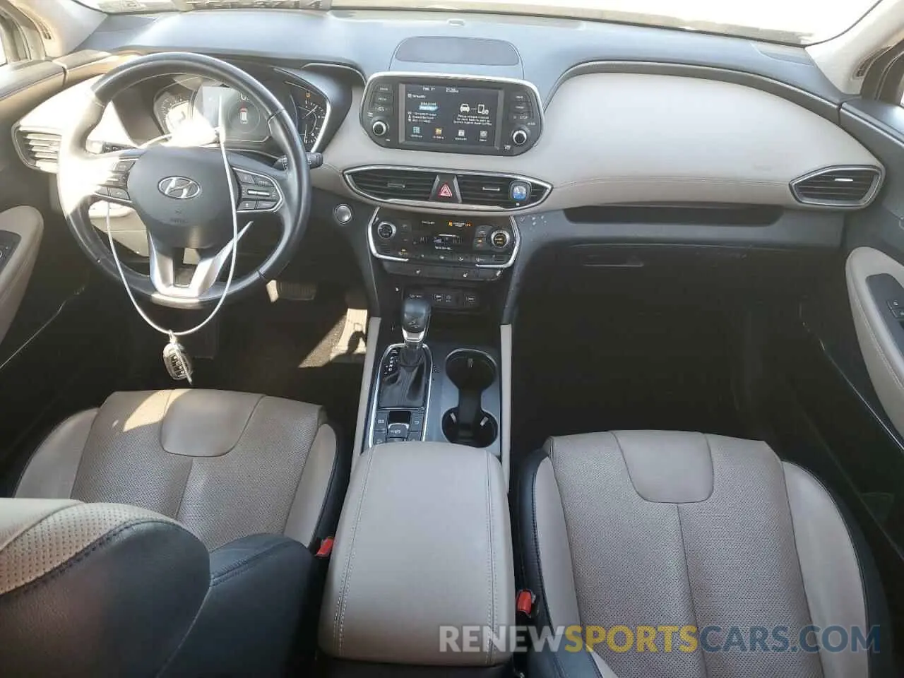 8 fotografías del automóvil dañado 5NMS5CAD3KH068714 HYUNDAI SANTA FE 2019