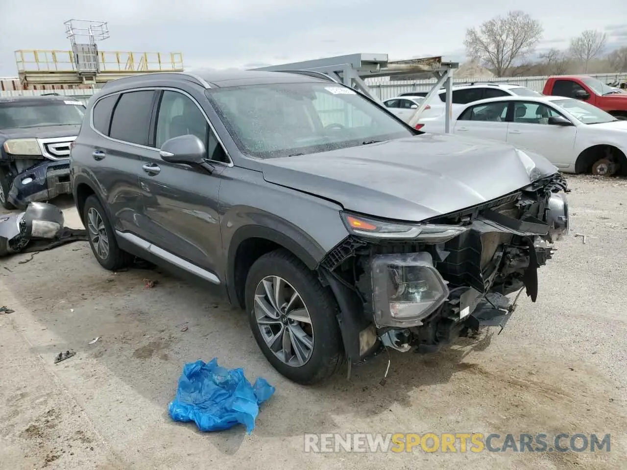 4 fotografías del automóvil dañado 5NMS5CAD6KH068948 HYUNDAI SANTA FE 2019