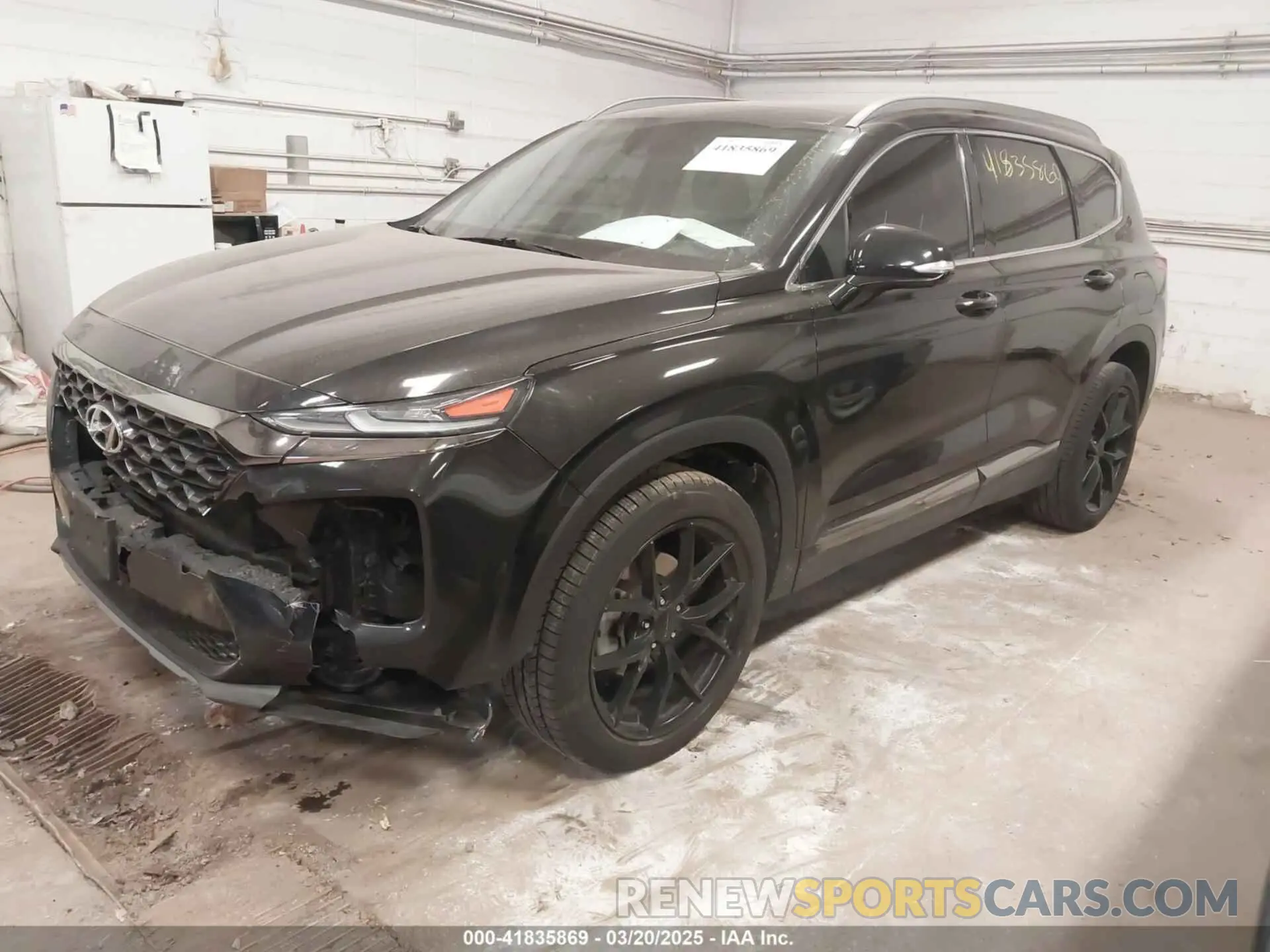 2 fotografías del automóvil dañado 5NMS5CAD9KH002846 HYUNDAI SANTA FE 2019