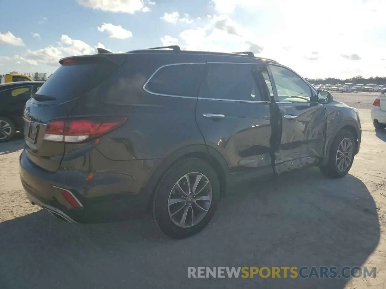 3 fotografías del automóvil dañado KM8SM4HF0KU302683 HYUNDAI SANTA FE 2019