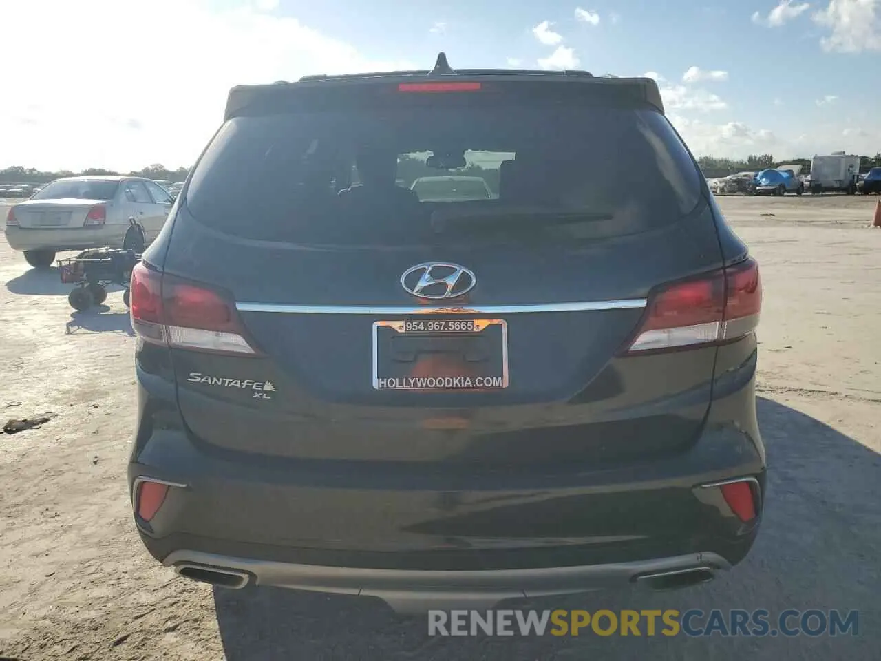 6 fotografías del automóvil dañado KM8SM4HF0KU302683 HYUNDAI SANTA FE 2019