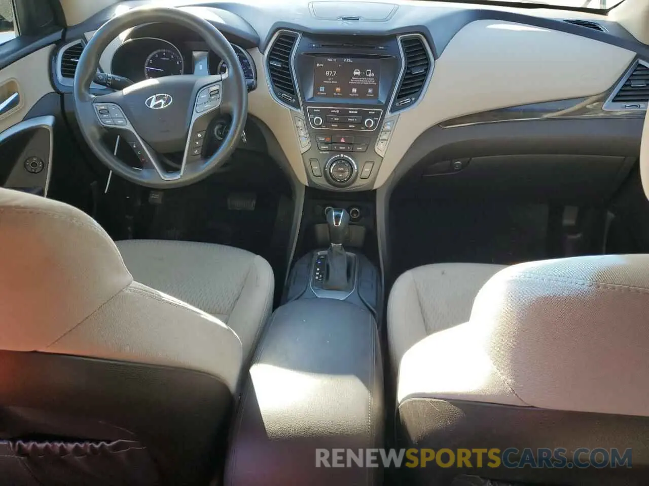 8 fotografías del automóvil dañado KM8SM4HF0KU302683 HYUNDAI SANTA FE 2019