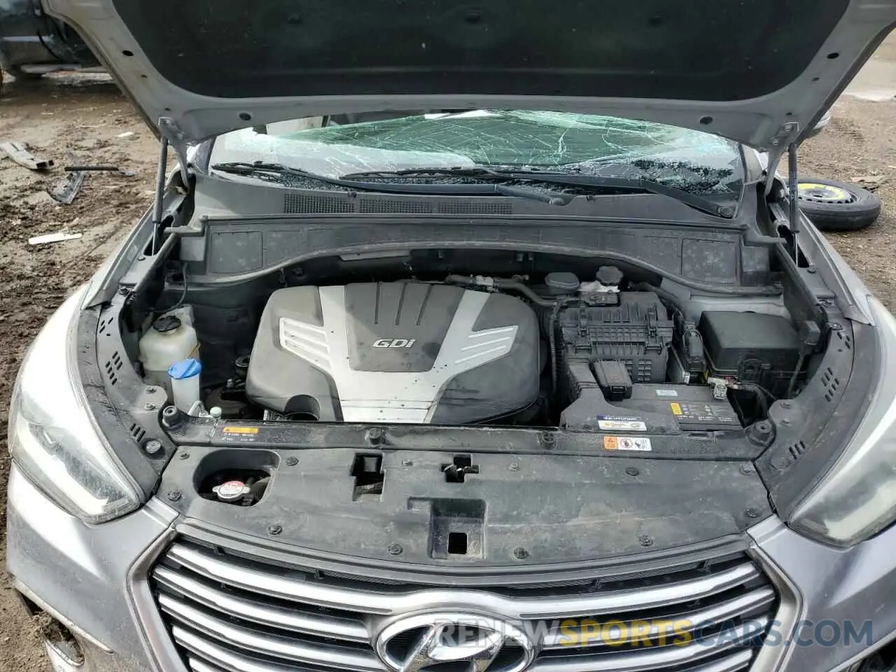 12 fotografías del automóvil dañado KM8SN4HF4KU309603 HYUNDAI SANTA FE 2019