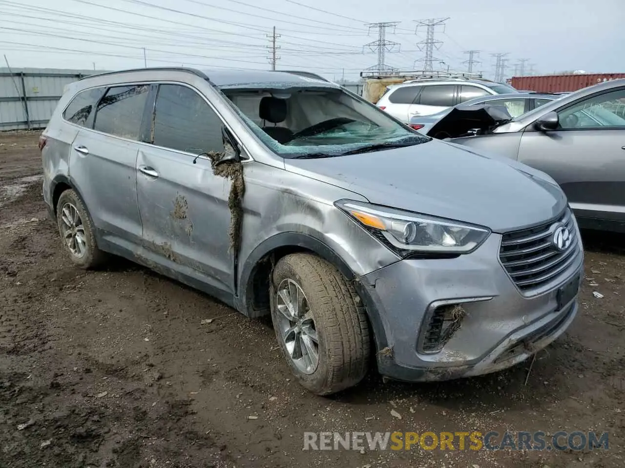 4 fotografías del automóvil dañado KM8SN4HF4KU309603 HYUNDAI SANTA FE 2019