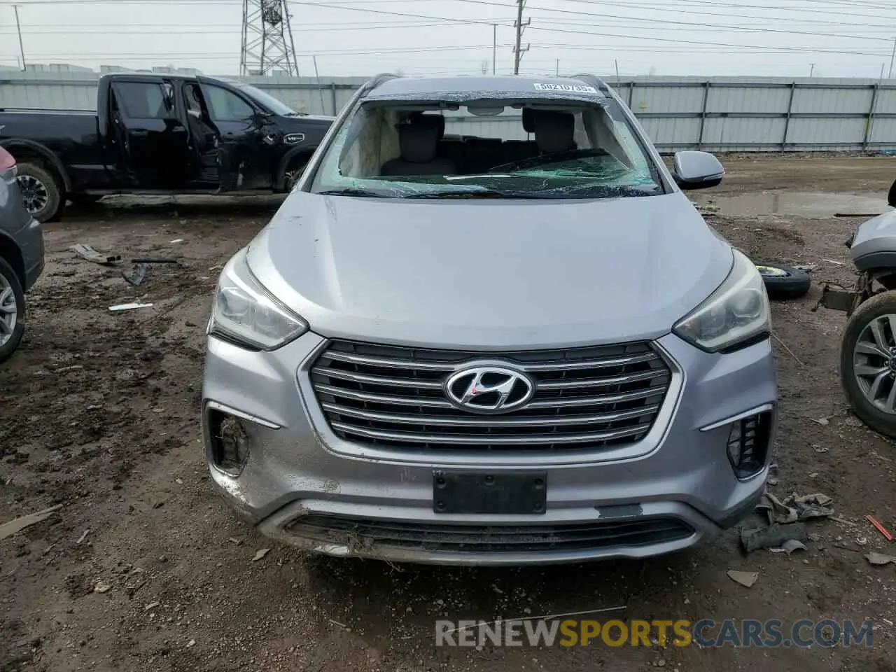 5 fotografías del automóvil dañado KM8SN4HF4KU309603 HYUNDAI SANTA FE 2019