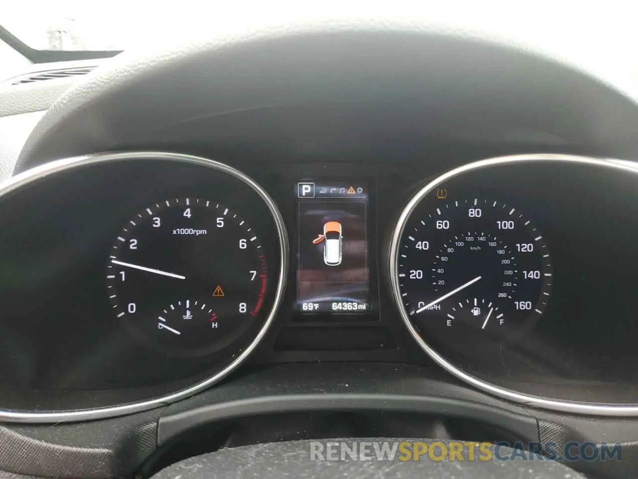 9 fotografías del automóvil dañado KM8SR4HF3KU309788 HYUNDAI SANTA FE 2019