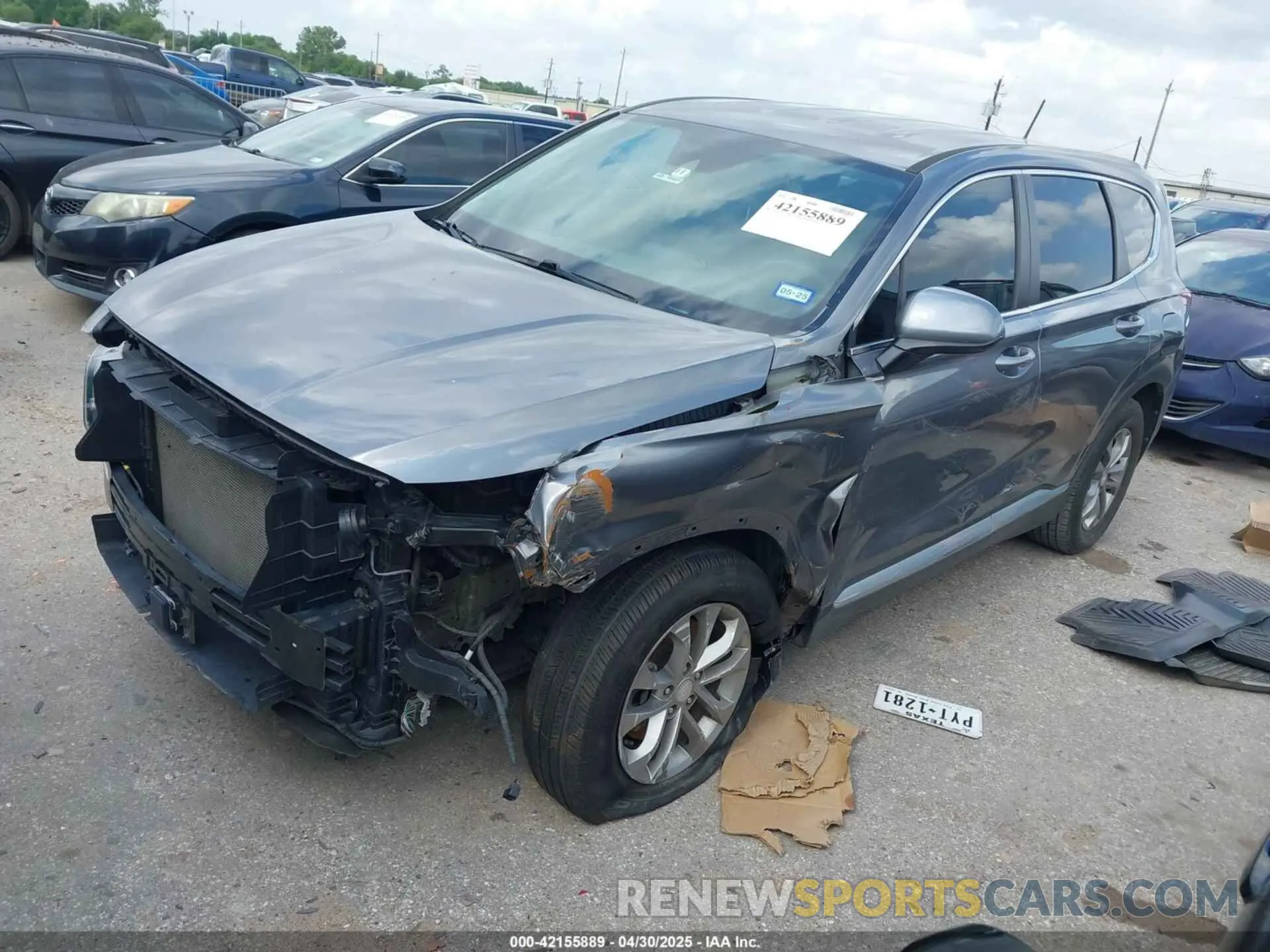 2 fotografías del automóvil dañado 5NMS23AD3LH155930 HYUNDAI SANTA FE 2020