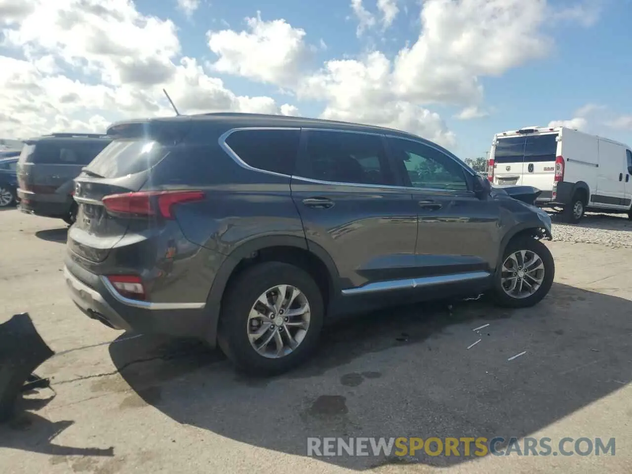 3 fotografías del automóvil dañado 5NMS23AD4LH280497 HYUNDAI SANTA FE 2020