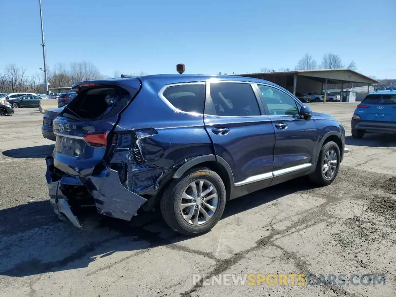 3 fotografías del automóvil dañado 5NMS23AD5LH255320 HYUNDAI SANTA FE 2020