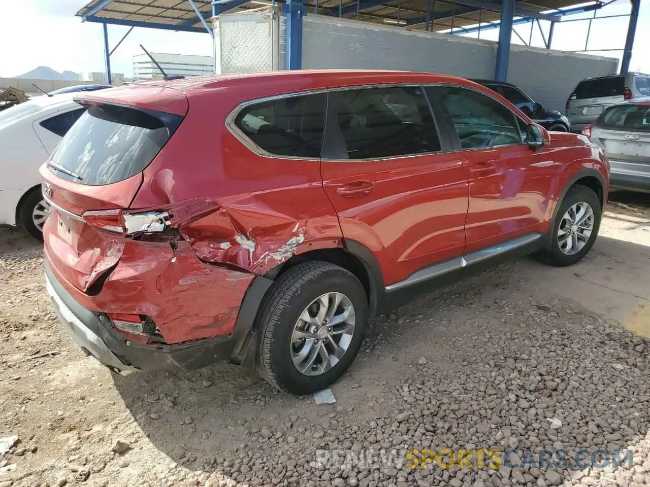 3 fotografías del automóvil dañado 5NMS23AD6LH167828 HYUNDAI SANTA FE 2020
