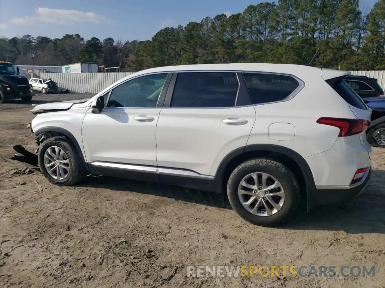 2 fotografías del automóvil dañado 5NMS23AD9LH155138 HYUNDAI SANTA FE 2020