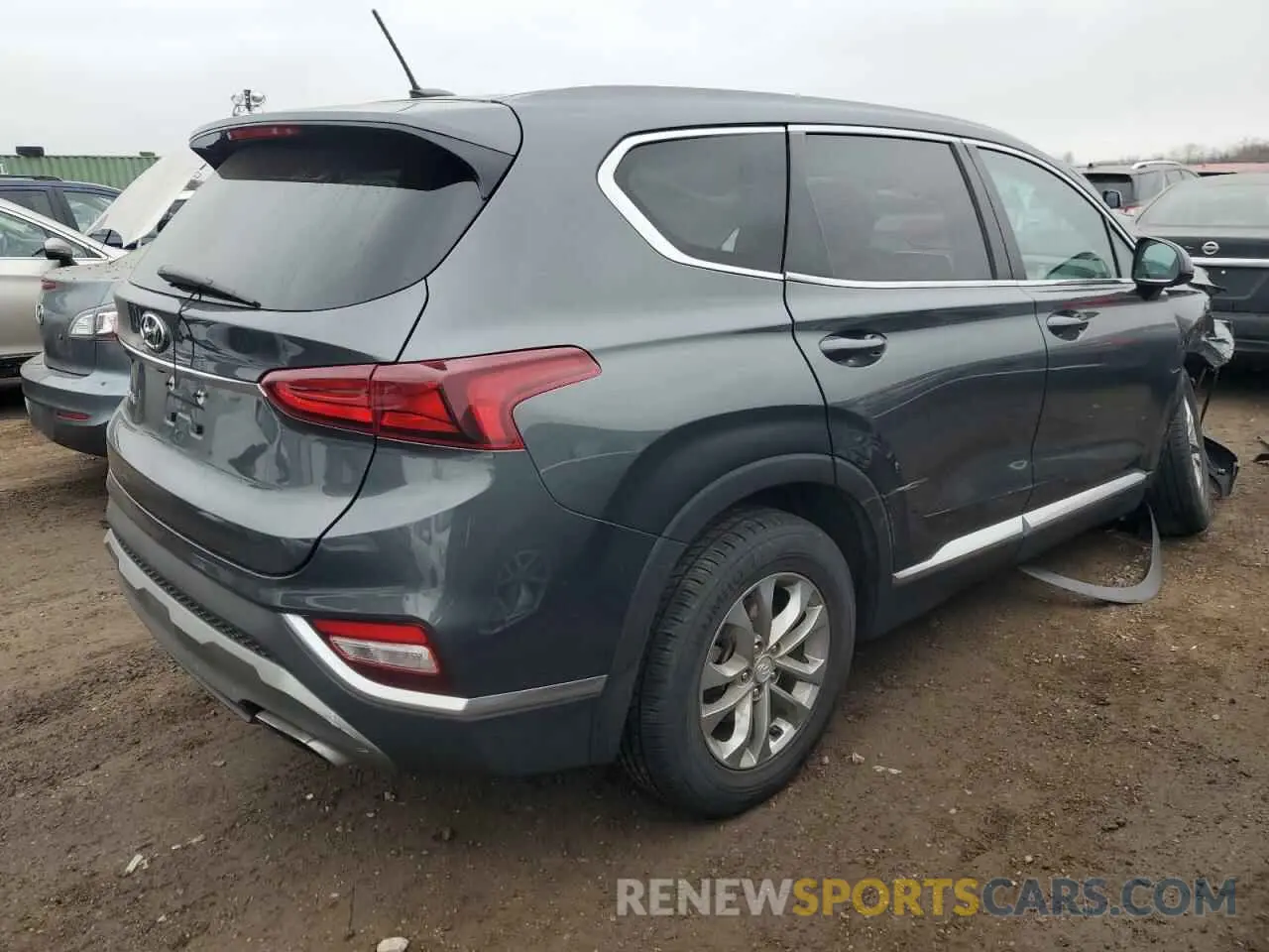 3 fotografías del automóvil dañado 5NMS23ADXLH263137 HYUNDAI SANTA FE 2020