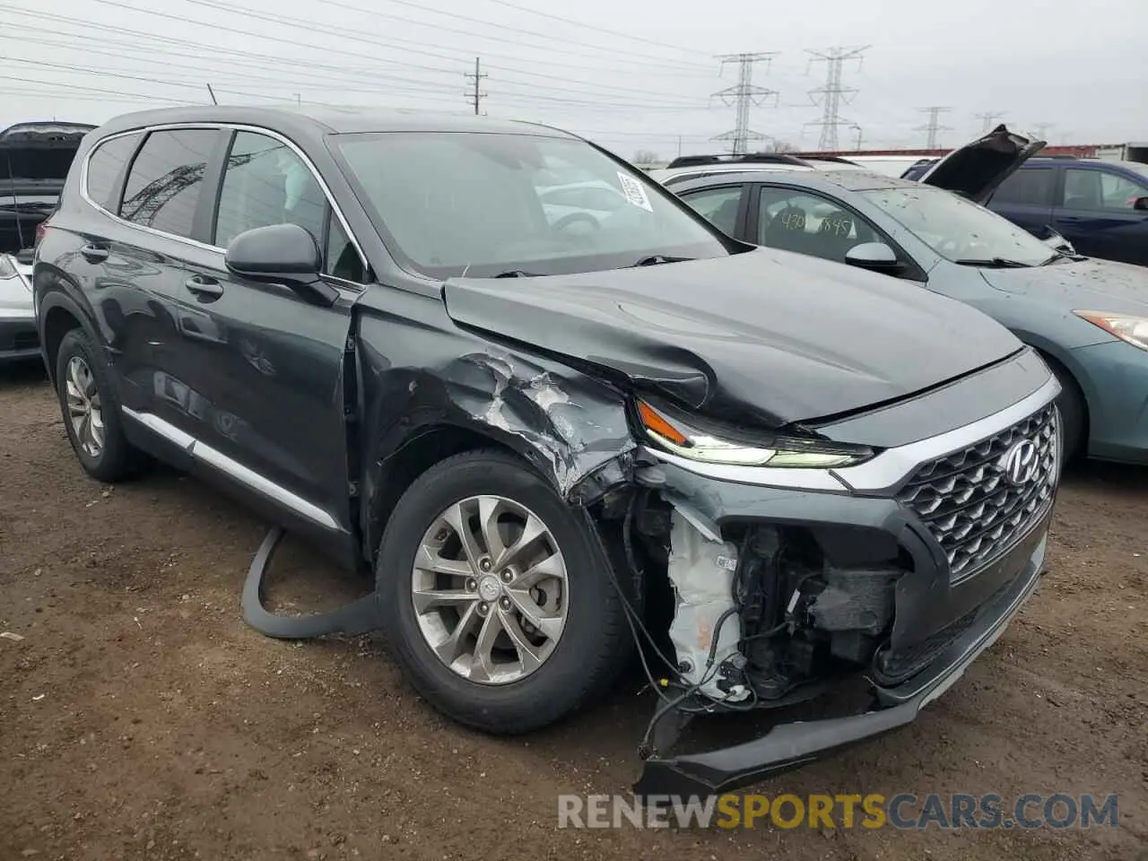 4 fotografías del automóvil dañado 5NMS23ADXLH263137 HYUNDAI SANTA FE 2020