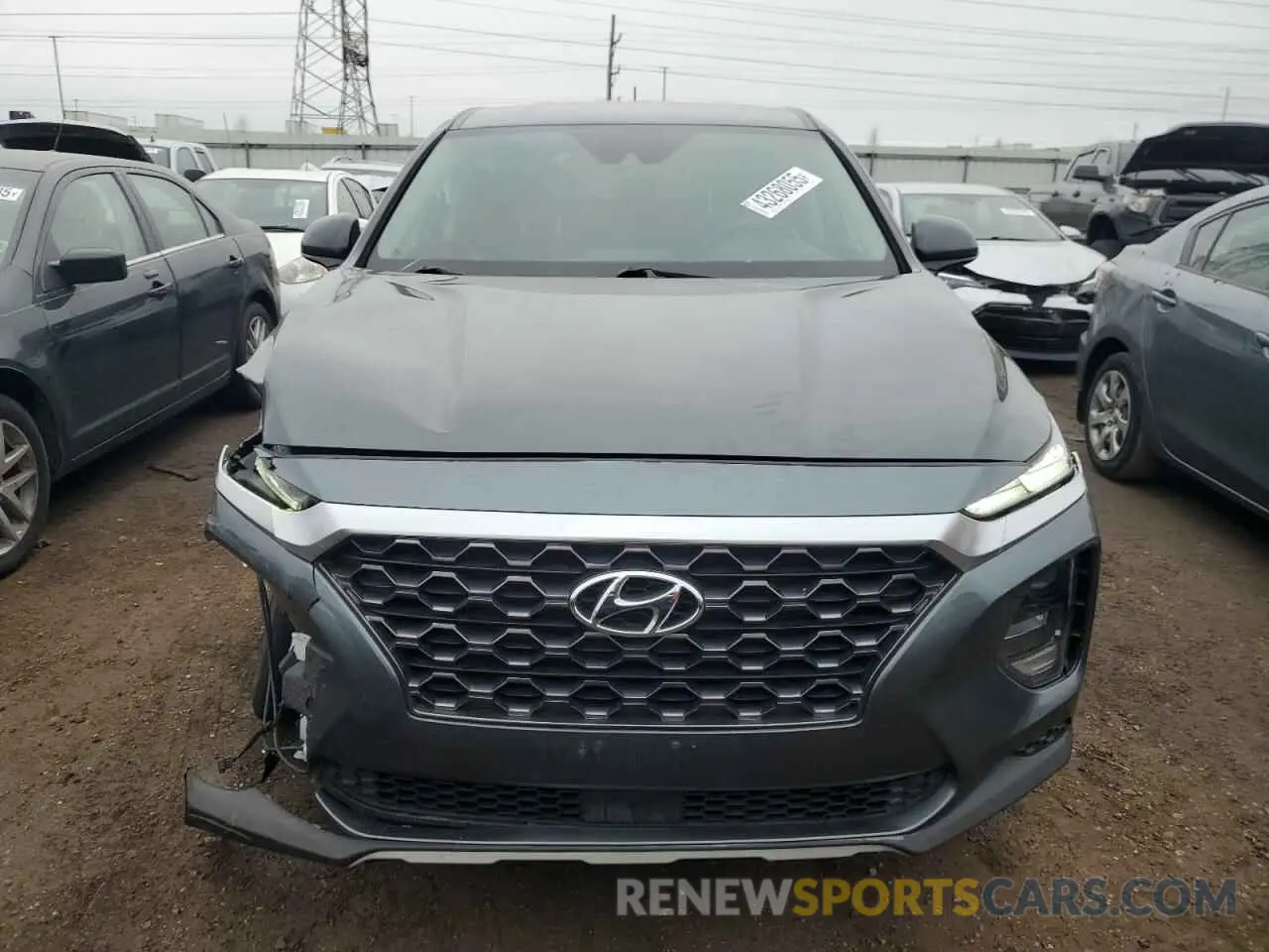 5 fotografías del automóvil dañado 5NMS23ADXLH263137 HYUNDAI SANTA FE 2020