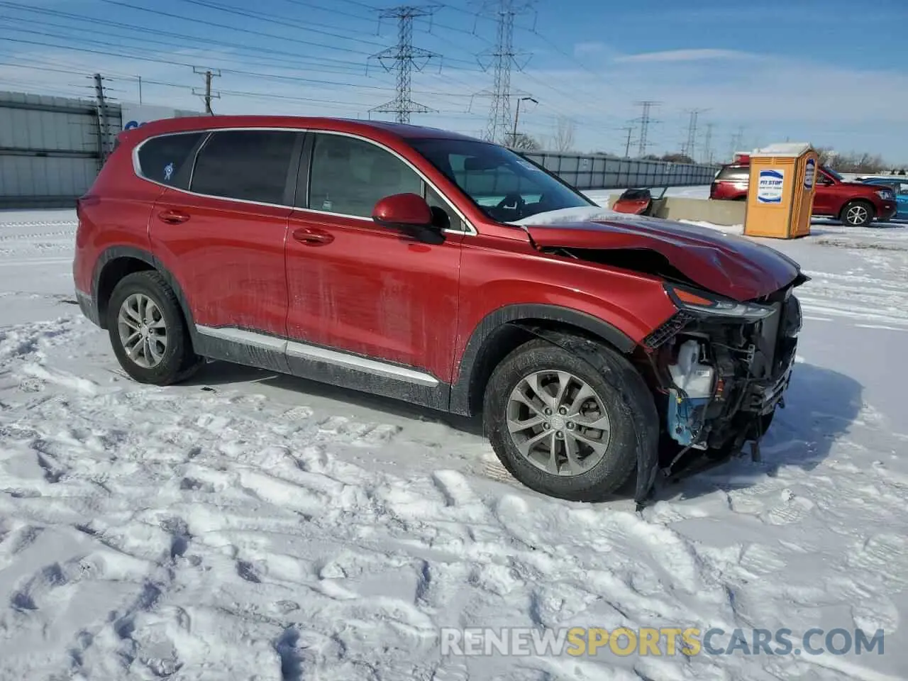 4 fotografías del automóvil dañado 5NMS2CAD5LH174270 HYUNDAI SANTA FE 2020