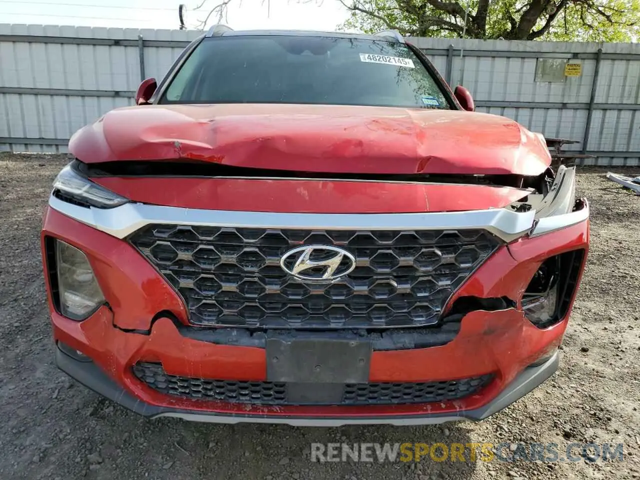5 fotografías del automóvil dañado 5NMS33AA5LH292127 HYUNDAI SANTA FE 2020